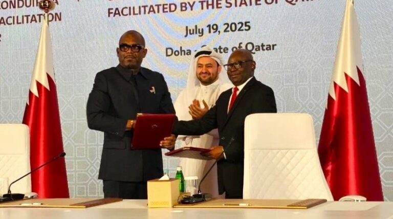 Communique de Presse N°005/2025 relatif à la Signature de la Déclaration de Principes entre le Gouvernement de la RD Congo et l’Alliance Fleuve Congo / AFC-M23